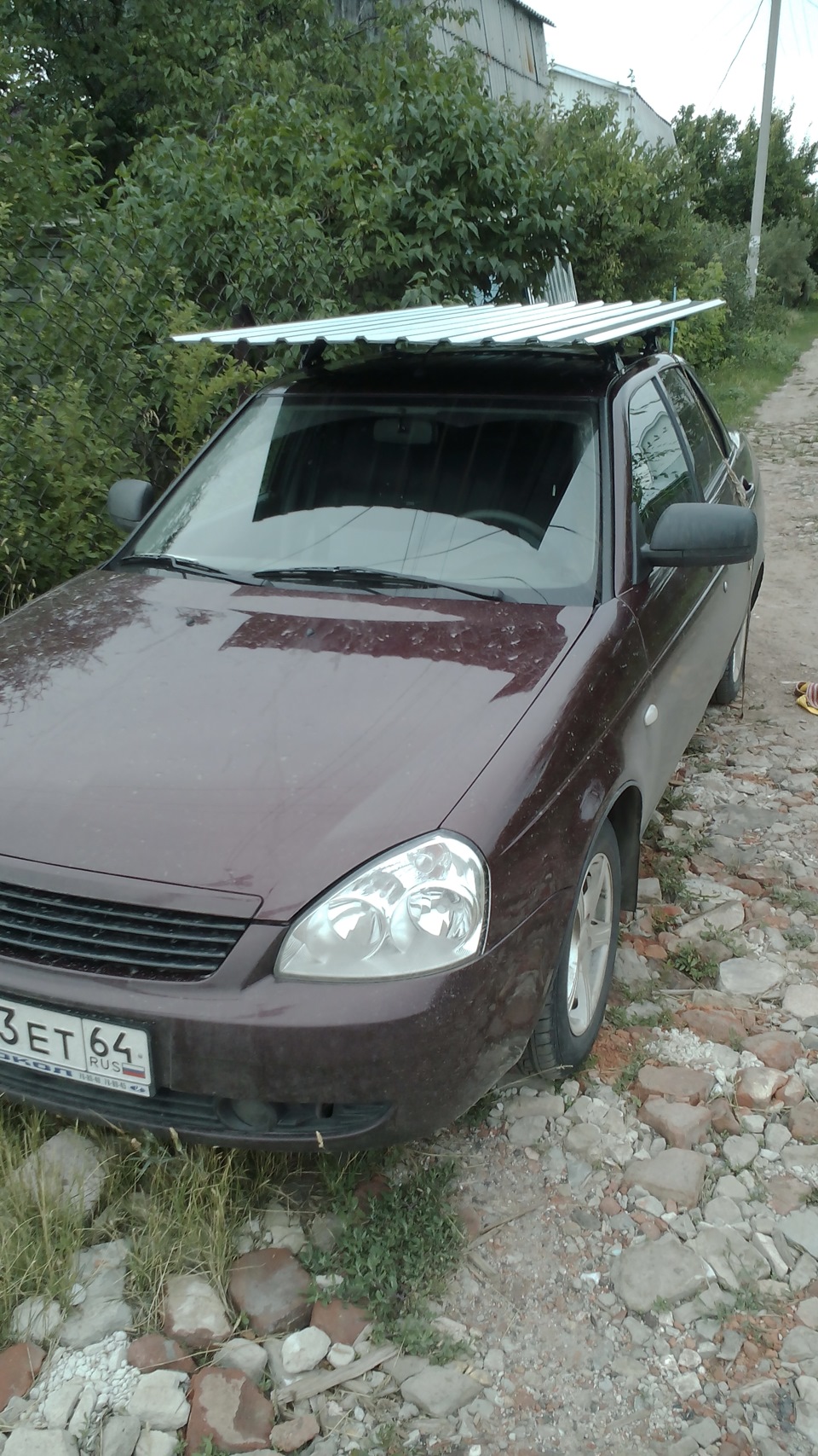 Багажник на крышу — Lada Приора седан, 1,6 л, 2012 года | аксессуары |  DRIVE2