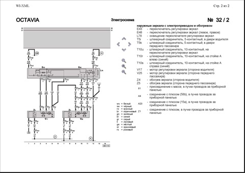 Схема шкода суперб 2