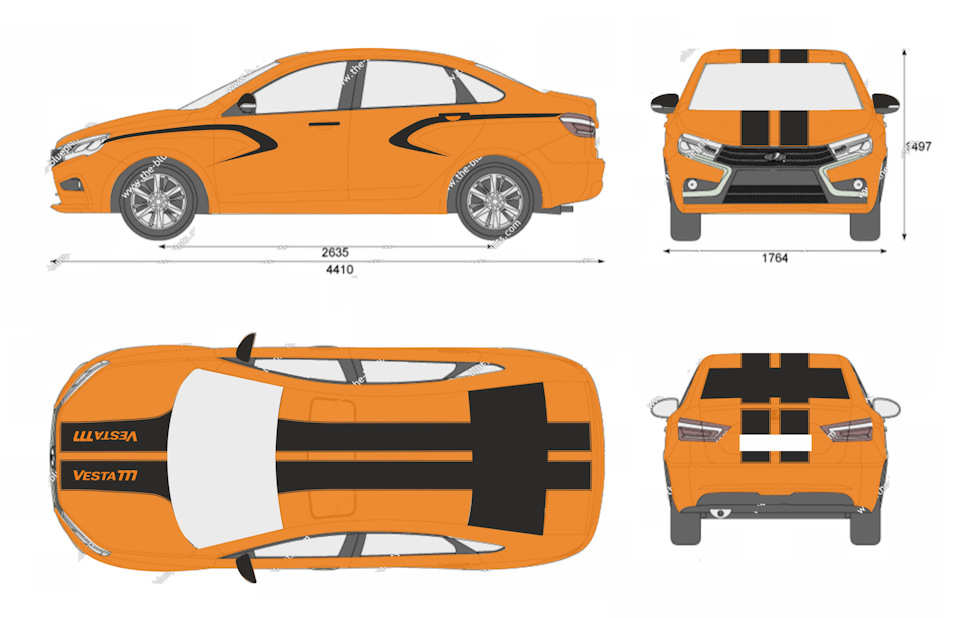 Чертеж lada vesta