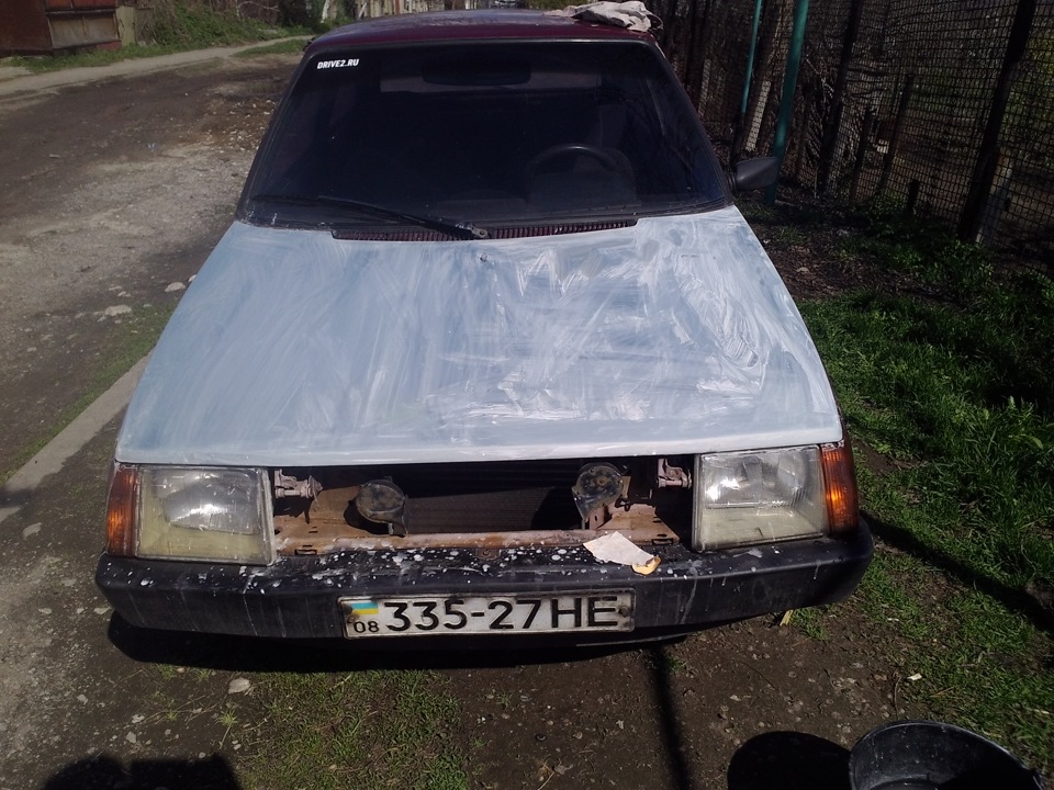решил по красить капот и решетку радиатора — ЗАЗ 1102, 1,4 л, 1990 года ...