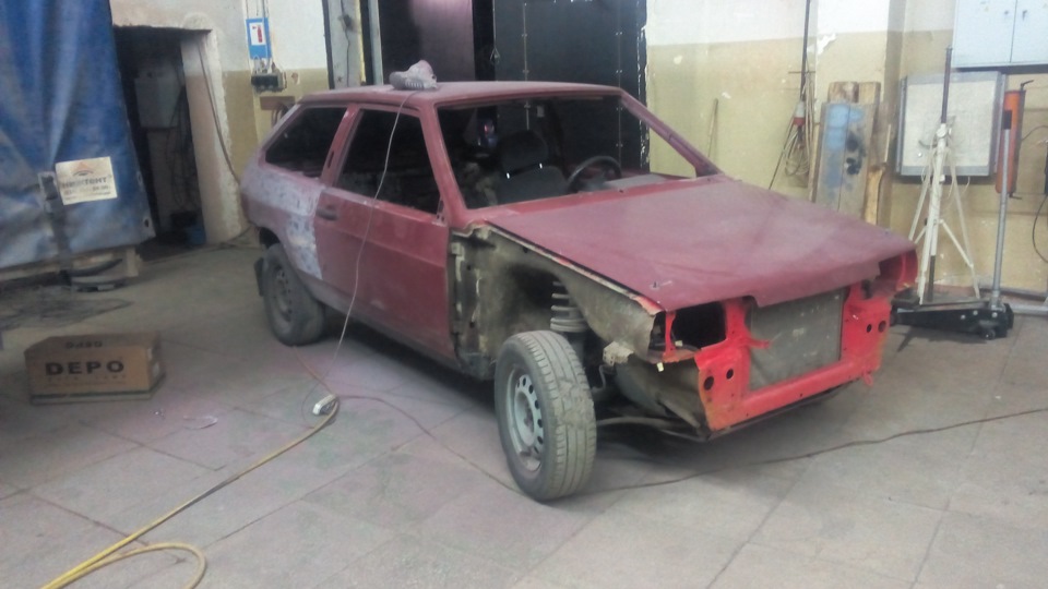 покраска машины в цвет (реклама) — Lada 2108, 1,5 л, 1996 года ...