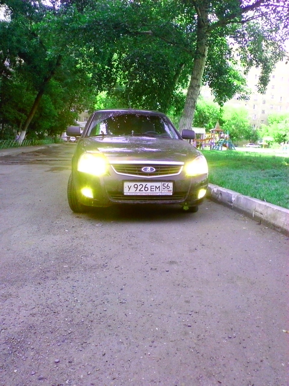 Установка ПТФ — Lada Приора седан, 1,6 л, 2013 года | тюнинг | DRIVE2