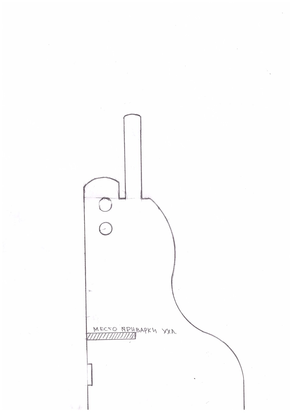 Кронштейн переноса генератора нива 21214 с гур чертеж