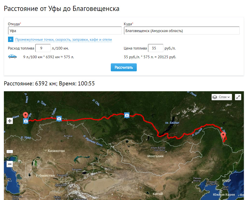 Уфа благовещенск башкирия расстояние