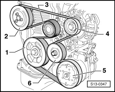 Фольксваген поло приводной ремень схема