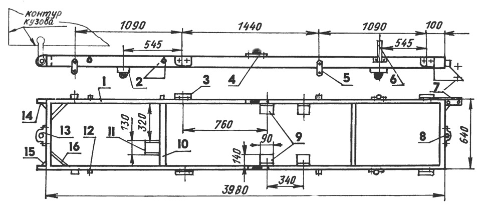 Схема рамы газель 3302