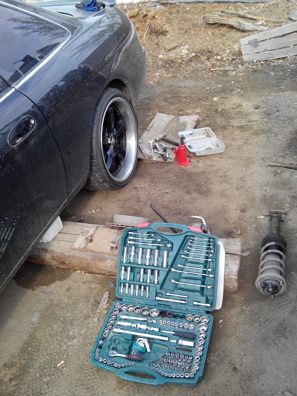 Установка задних колёс и регулировка стоек. — Toyota Soarer (3G), 4 л ...