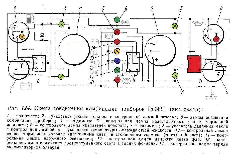 Приборная панель 2107 инжектор схема подключения