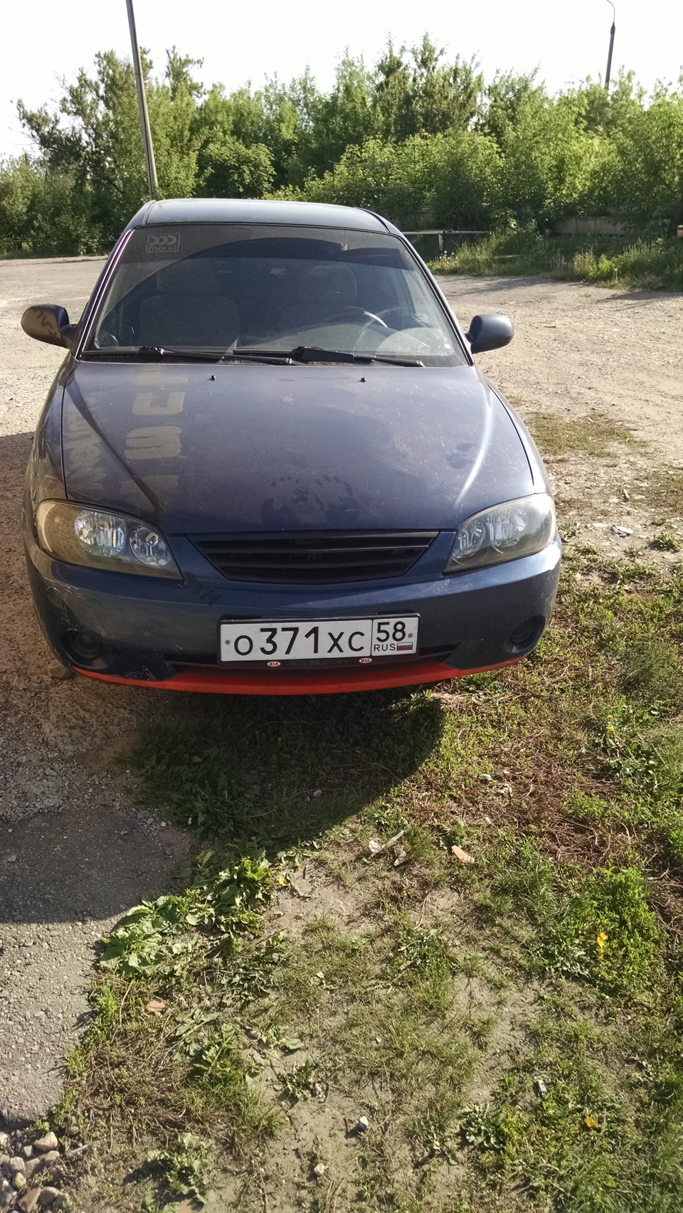 Подложка фар окрашена в черный мат — KIA Spectra, 1,6 л, 2005 года ...
