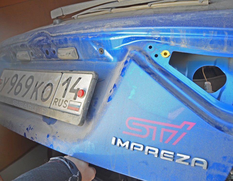 Задняя планка на авто! — Subaru Impreza (GE/GH), 1,5 л, 2009 года ...