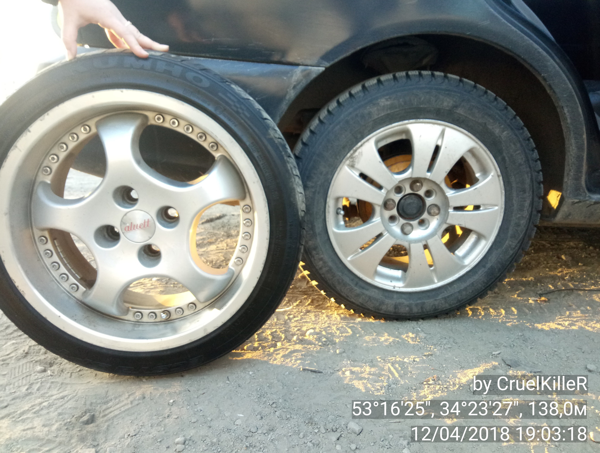 Переобулся на лето R16 195/45/16 — Hyundai Accent (2G), 1,5 л, 2004 года |  колёсные диски | DRIVE2