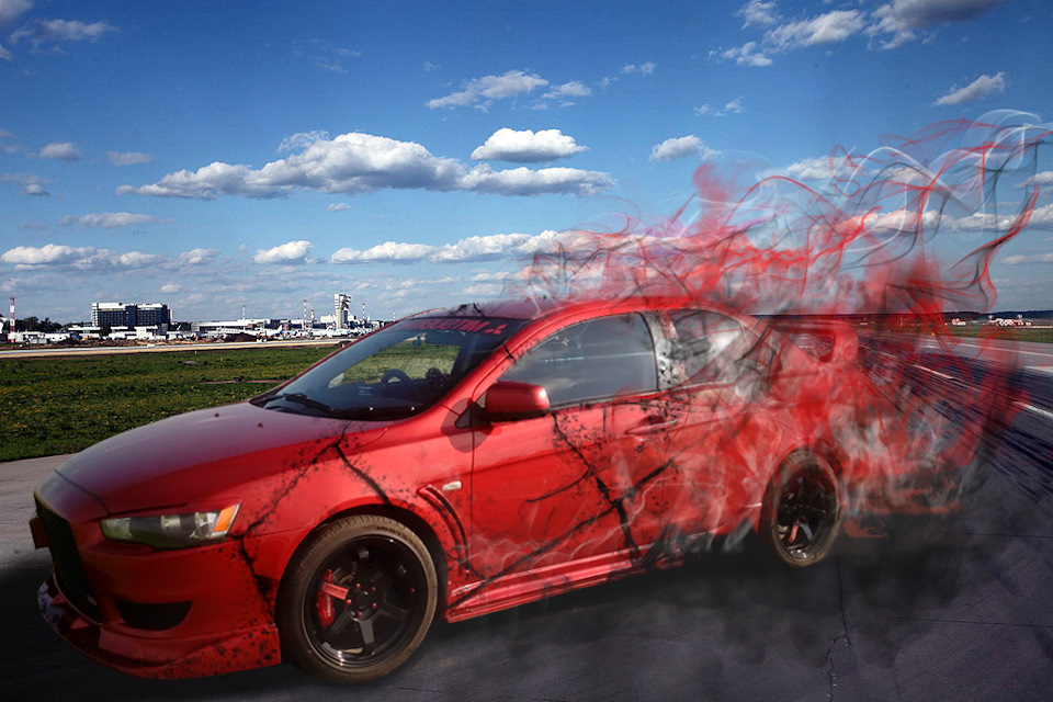 Mitsubishi Lancer Evolution x оклейка