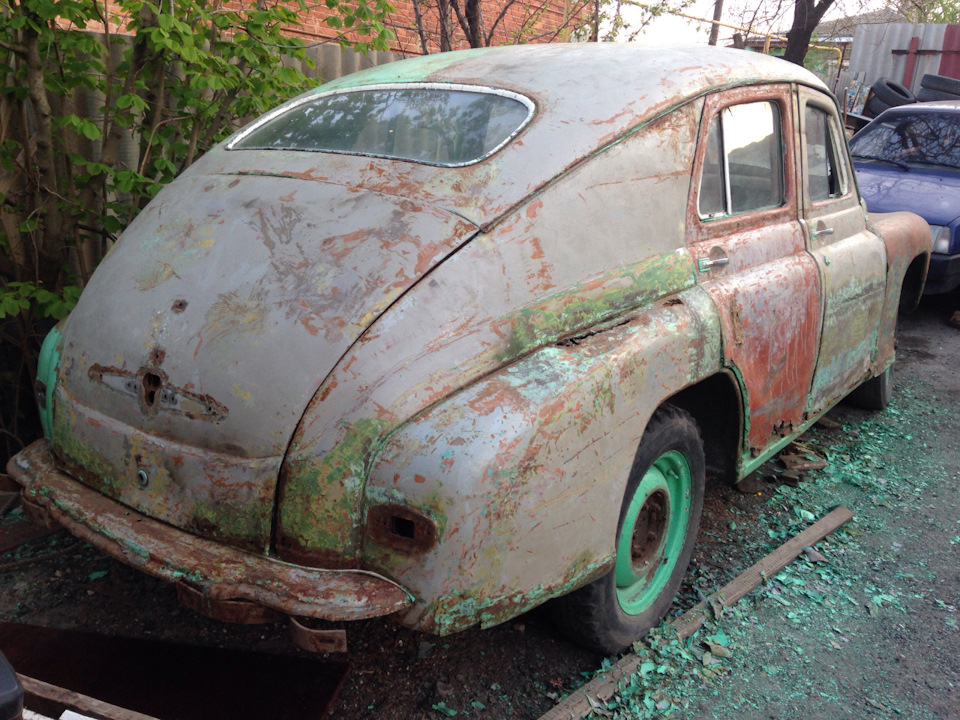 Очистка кузова от старой краски — ГАЗ М-20 Победа, 2,4 л, 1955 года ...