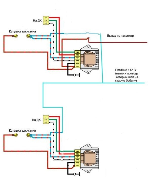 Схема подключения зажигания уаз