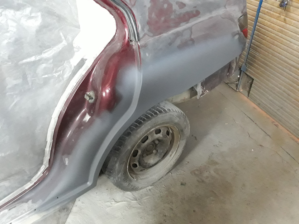 Подготовка кузова и капота к покраске — Peugeot 406, 1,6 л, 1997 года ...