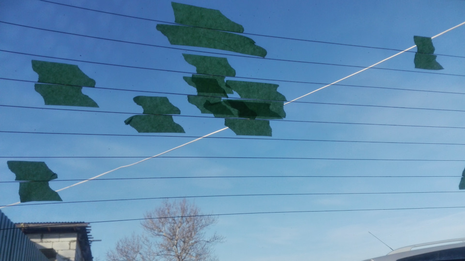 Восстановление нитей обогрева стекла "Дубль 1" — Lada 21065, 1,6 л ...