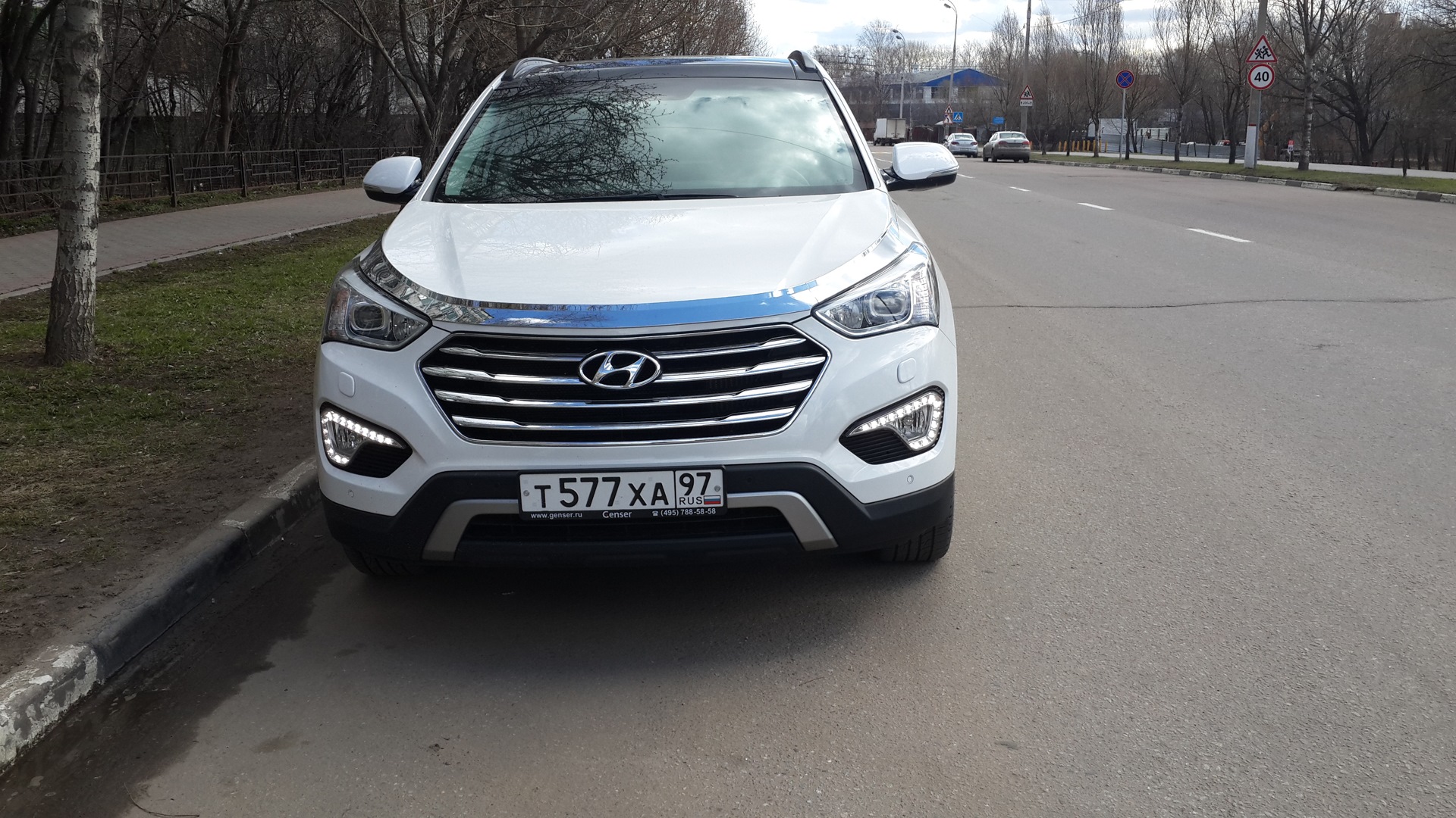 Hyundai Grand Santa Fe 2.2 дизельный 2015 | Белая 2.2 турбо дизель. на  DRIVE2