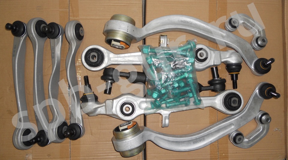 Комплект рычагов передней подвески ауди а4 б6 артикул. Передний рычаг ауди а4 б5. 13673-44b00-000. A4 b5 рычаги. Комплект рычагов пассат б7.