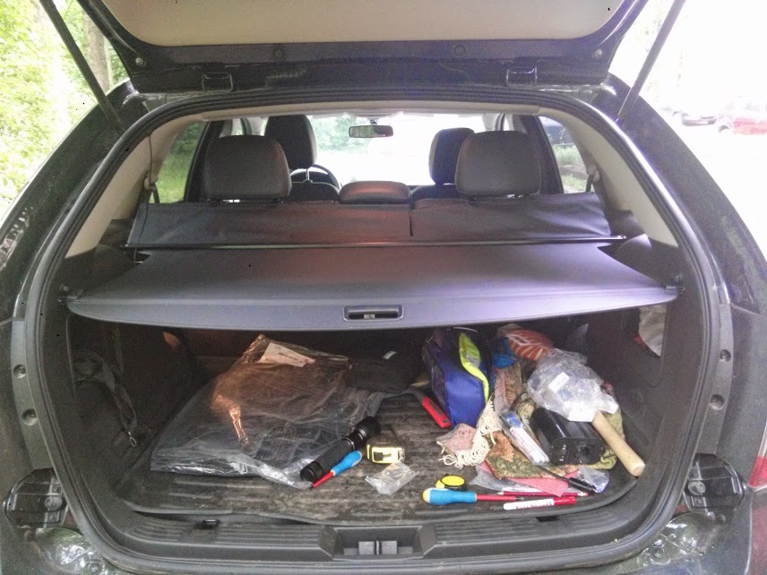 Шторка в багажник. — Ford Edge (1G), 3,5 л, 2014 года | аксессуары | DRIVE2