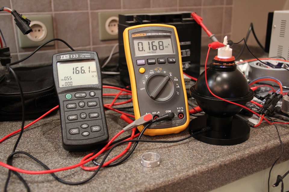 Many different lamps vs light sphere measurements of xenon for reversing