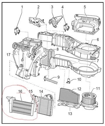 Испаритель кондиционера шкода октавия