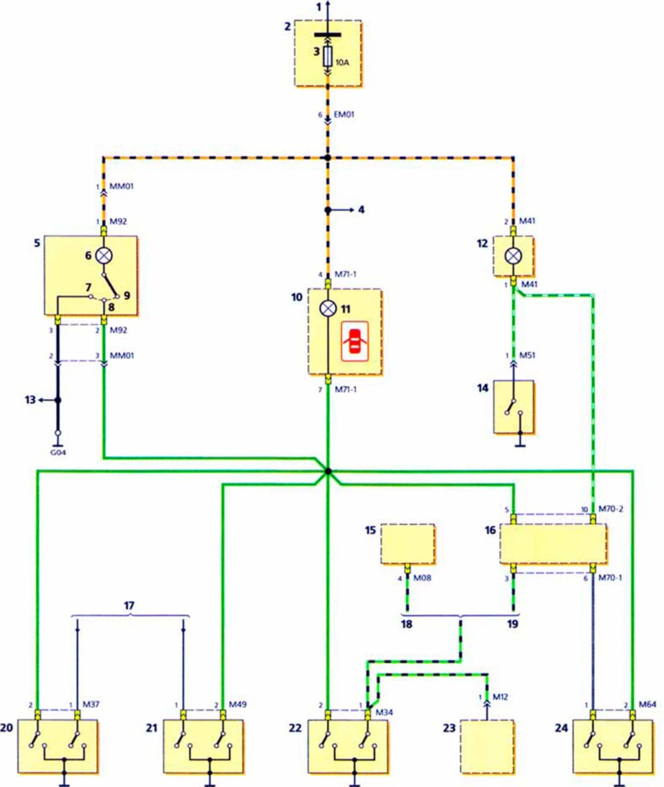 Схема электропроводки хендай акцент 2007 года