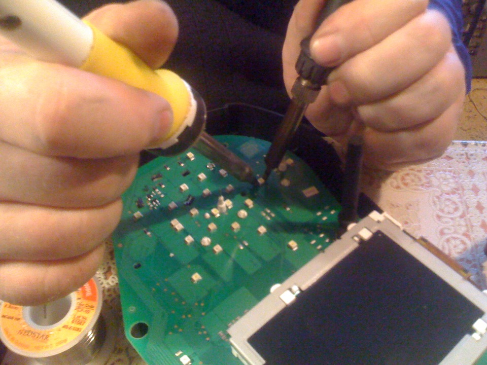 Процесс перепайки светодиодов — Skoda Octavia A5 Mk2