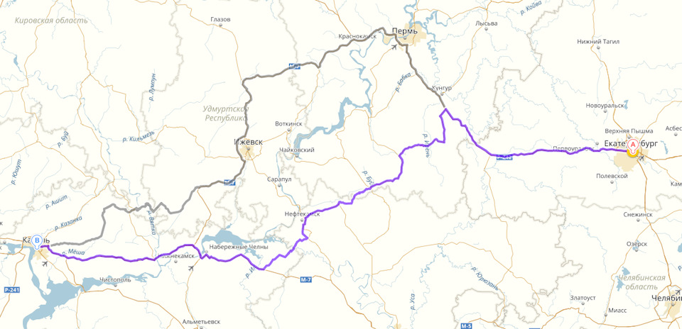 Казань - Екатеринбург: расстояние между городами, маршрут …