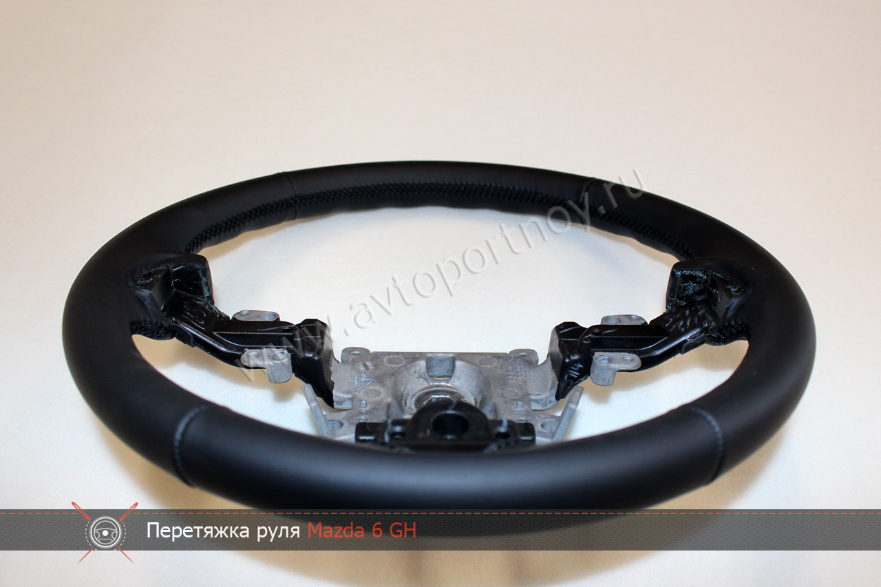 Кожаная оплетка на руль Mazda 6 Gh. Наппа — АВТОПОРТНОЙ на DRIVE2