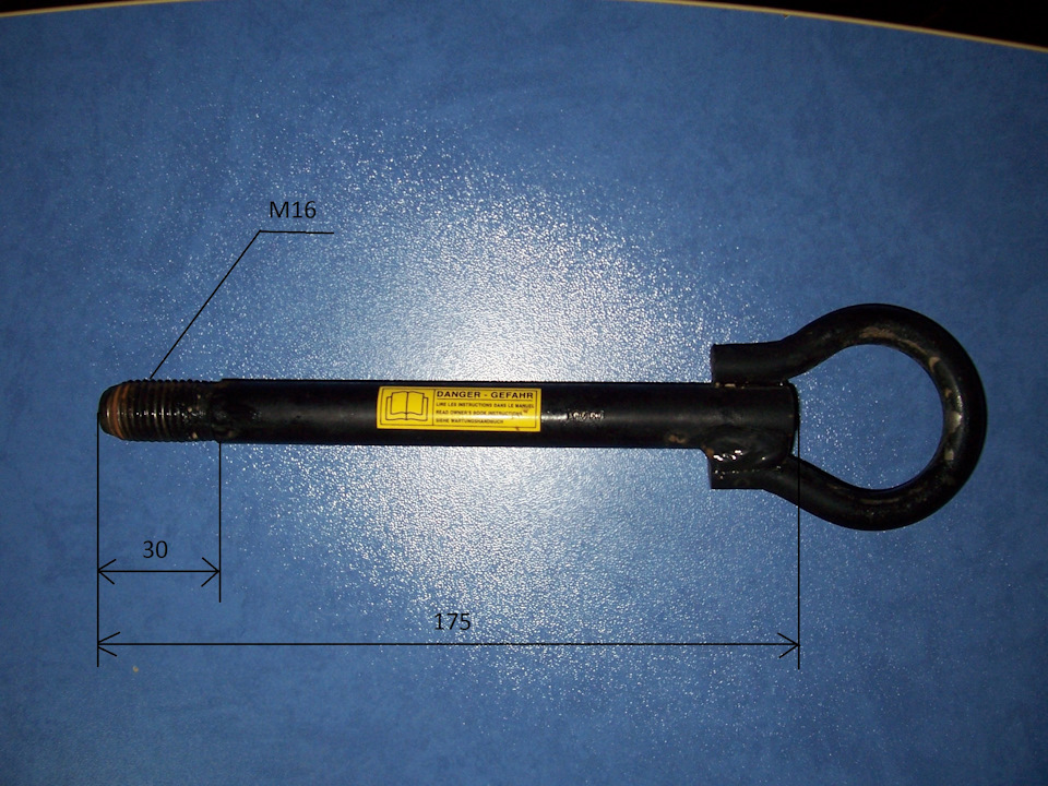 Буксировочный крюк приора размеры резьбы