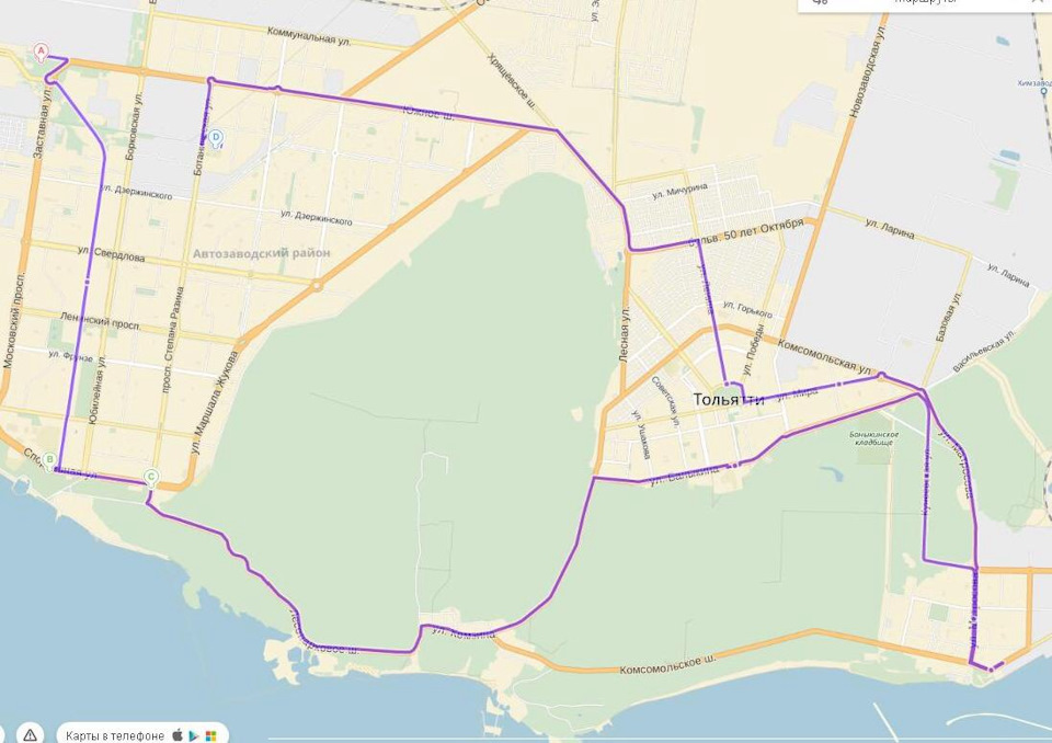 Маршрут 303 газели в тольятти на карте схема проезда с остановками на карте