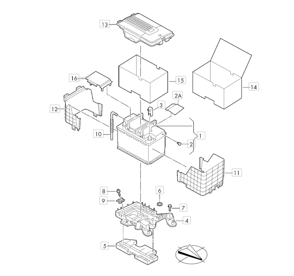 36. Установка нового акб ака БИГ бой — Volkswagen Passat B7, 1,8 л ...