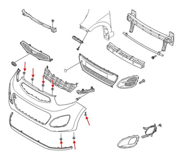 Купить Передний Бампер Киа Пиканто
