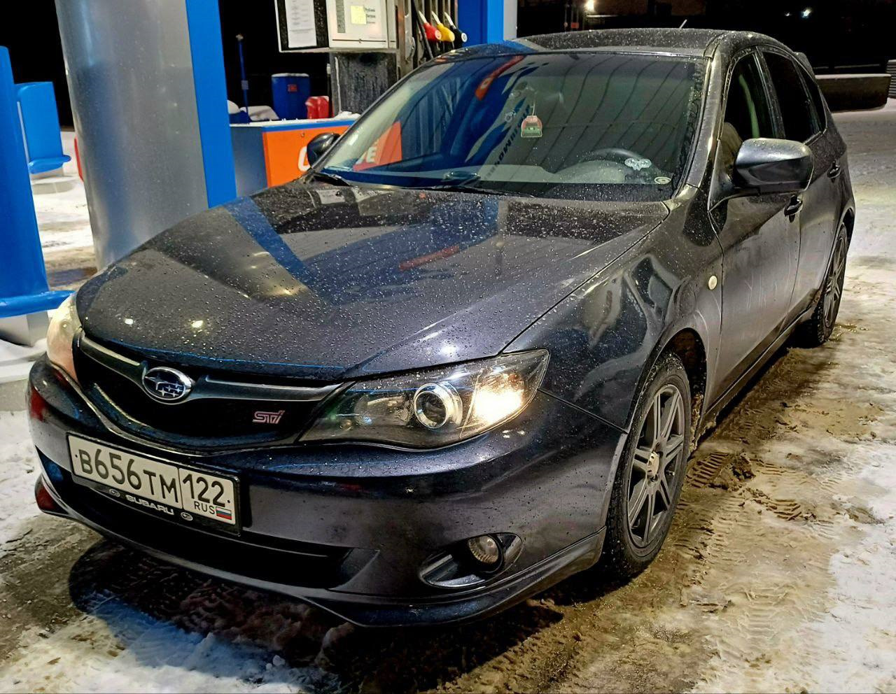 Вечер. Заправка. Сломанный пистолет… — Subaru Impreza (GE, GH), 1,5 л, 2007  года | прикол | DRIVE2