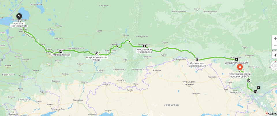 Вот наш весь маршрут — Audi A4 Allroad (B8)