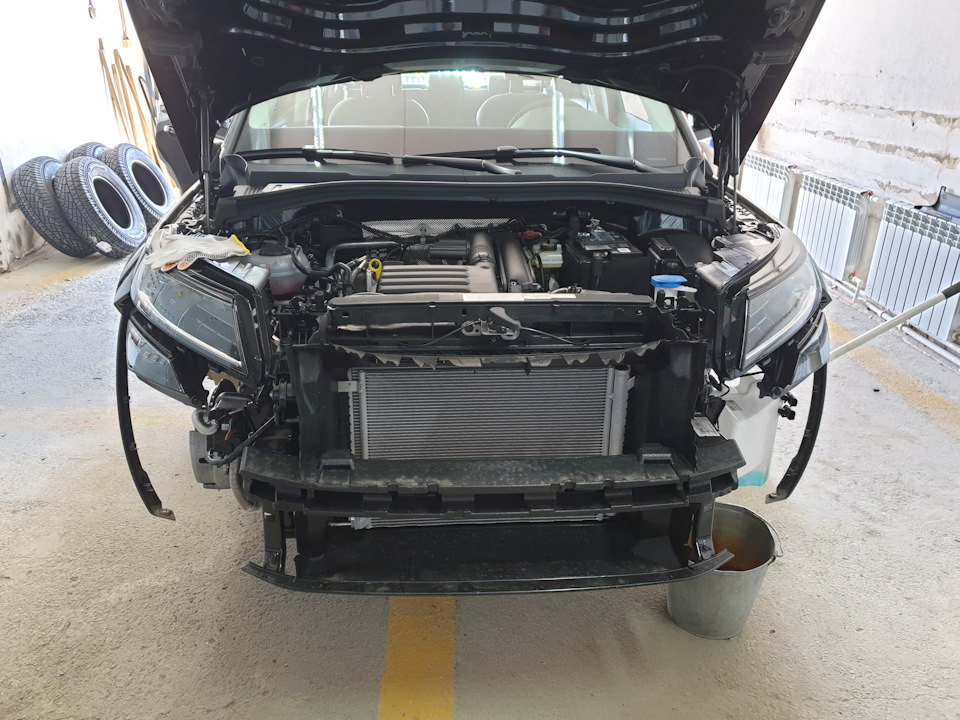 Установка сетки в бампер — Skoda Kodiaq (1G), 1,4 л, 2019 года ...
