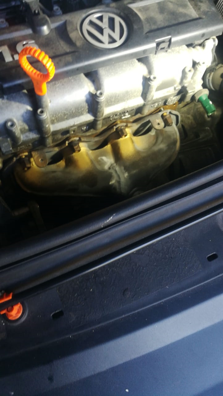 Трещина в выпускном коллекторе, CFNA 1,6 — Volkswagen Polo Sedan, 1,6 л ...