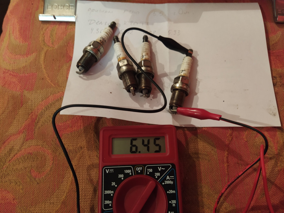 Свечи Denso K20TT или оригинал. Замеряем сопротивление свечей зажигания ...
