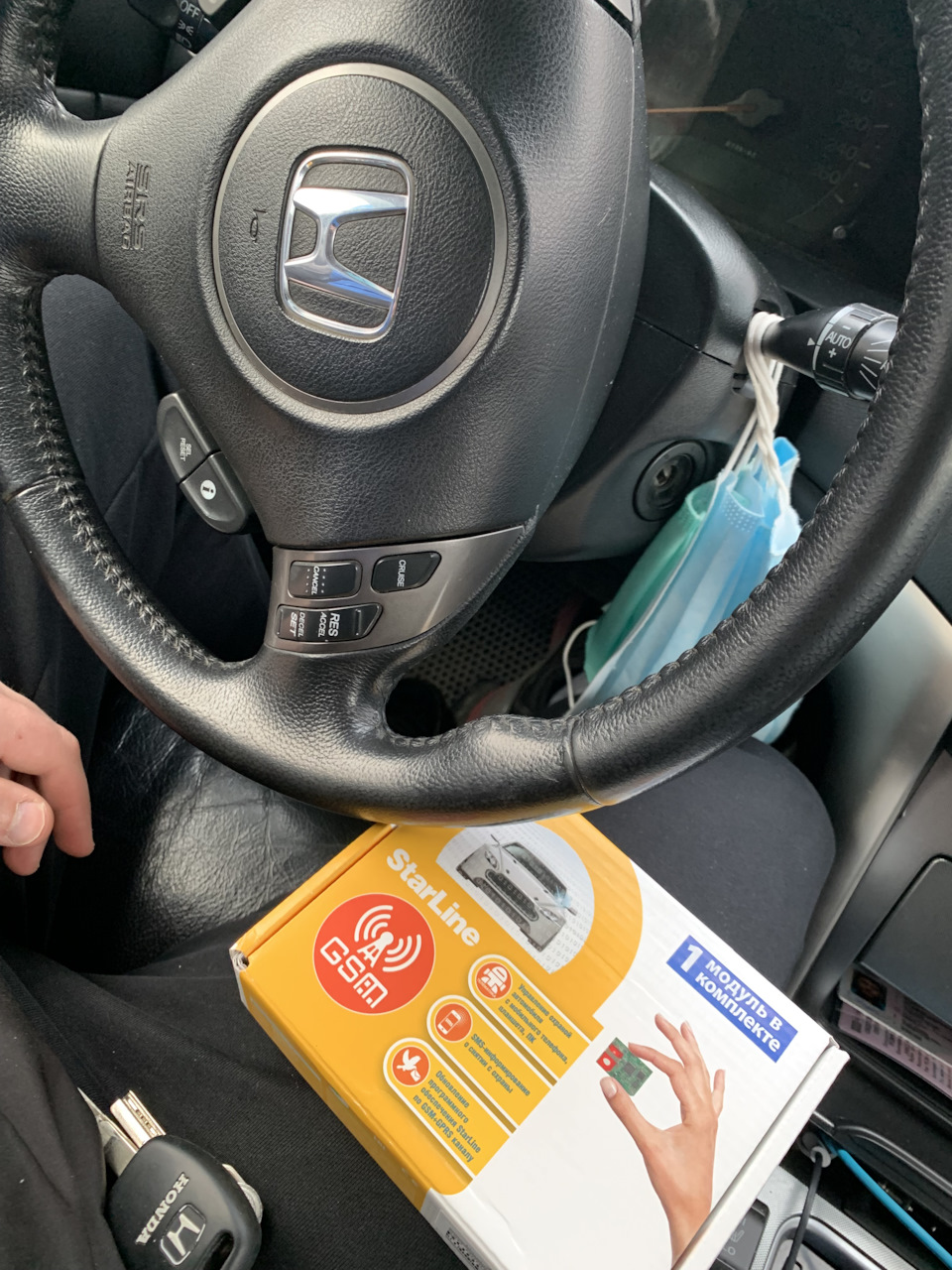 Установка сиги Старлайн А93 с модулем GCM — Honda Accord (7G), 2,4 л ...