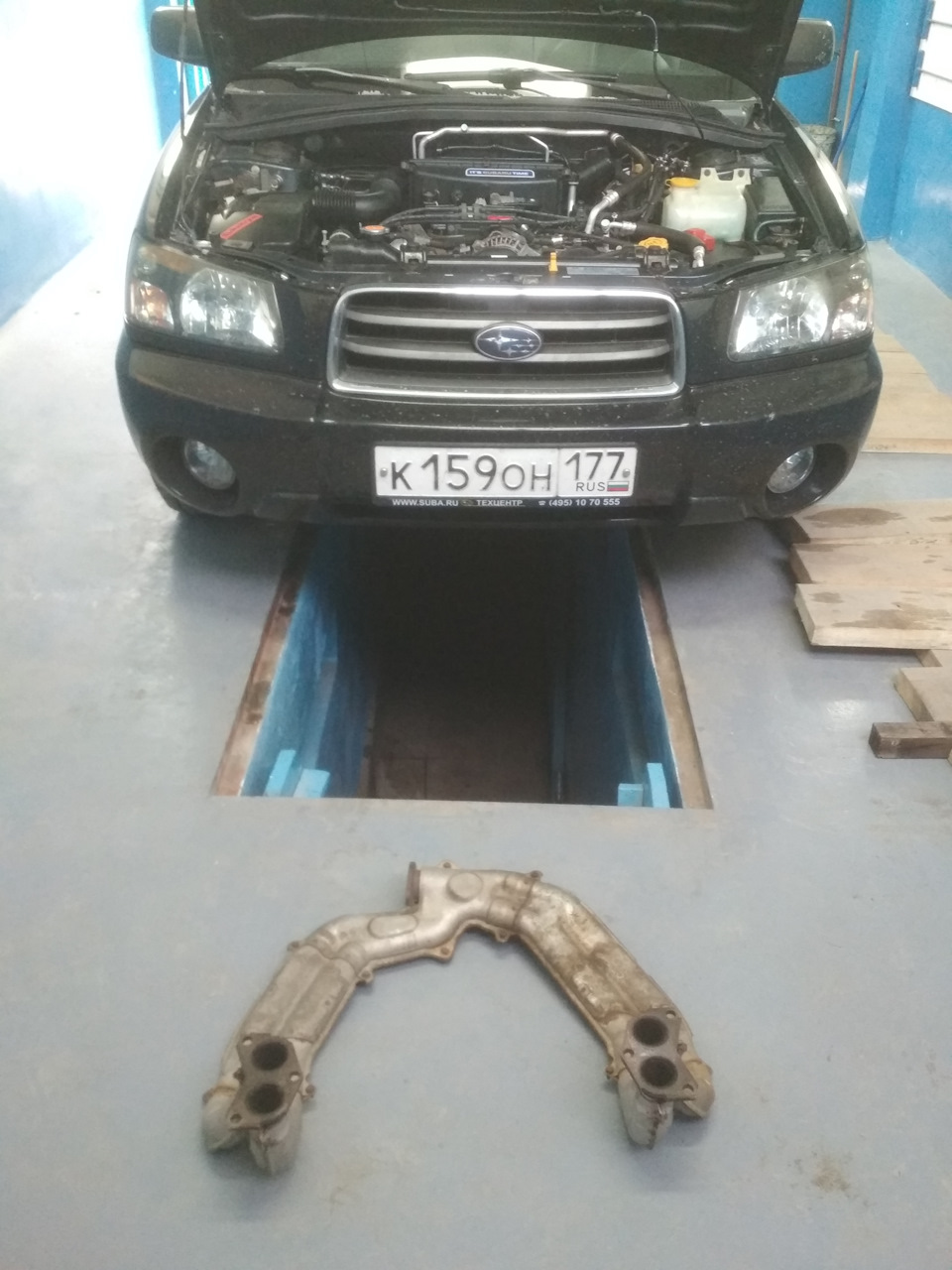 Замена выпускного коллектора на ej254 — Subaru Forester (SG), 2,5 л, 2004  года | тюнинг | DRIVE2