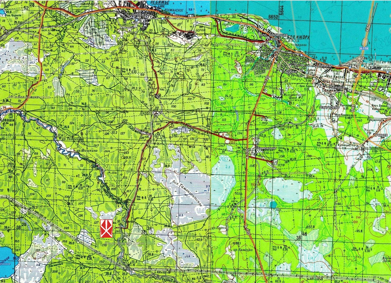 Карта коваши ленинградская область