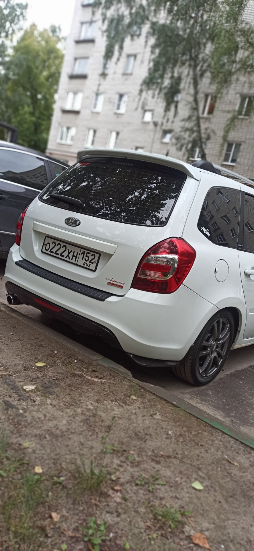 Новый спойлер — Lada Калина 2 универсал, 1,6 л, 2018 года | тюнинг | DRIVE2