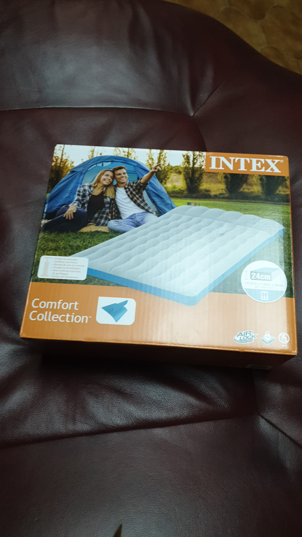 Надувной матрас intex camping mat 67999 127x193x24