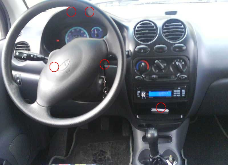 Как снять панель матиз Замена ламп в приборке и вольтметр - Daewoo Matiz (M100, M150), 0,8 л, 2012 года