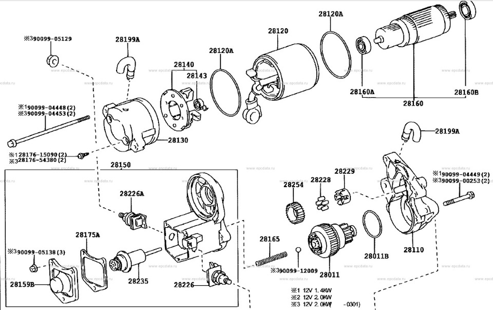 28100-50100 — Toyota Sequoia (1G). Запчасти на фото: 2810050100, Q5129, 390099, Q4453, Q5138, Z8254