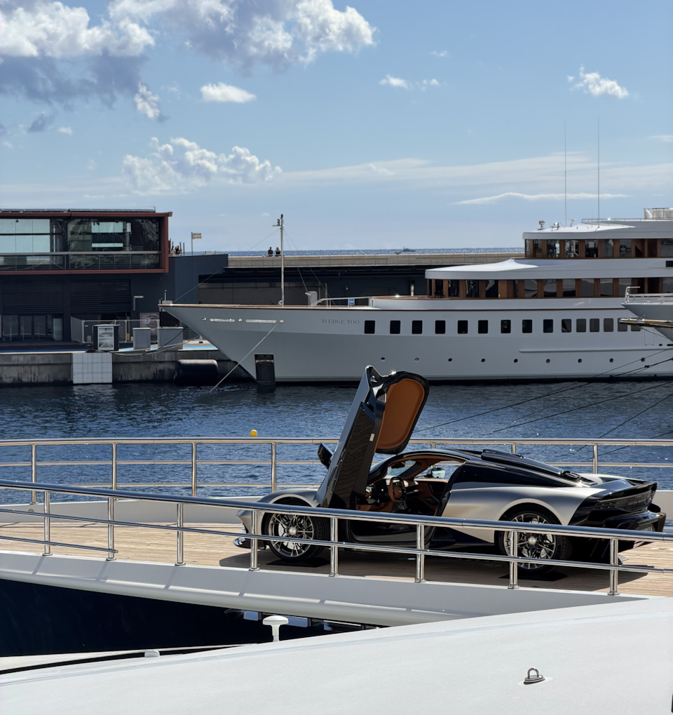 С яхт-шоу в Монако. Мощно конечно, запарковать Aston на носу лодки) — Porsche Panamera (2G) 971