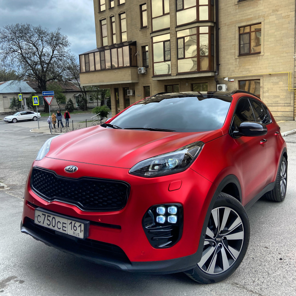 Оклейка Kia Sportage 4 (ql) в пленку матовый хром — KIA Sportage (4G), 2 л,  2018 года | тюнинг | DRIVE2