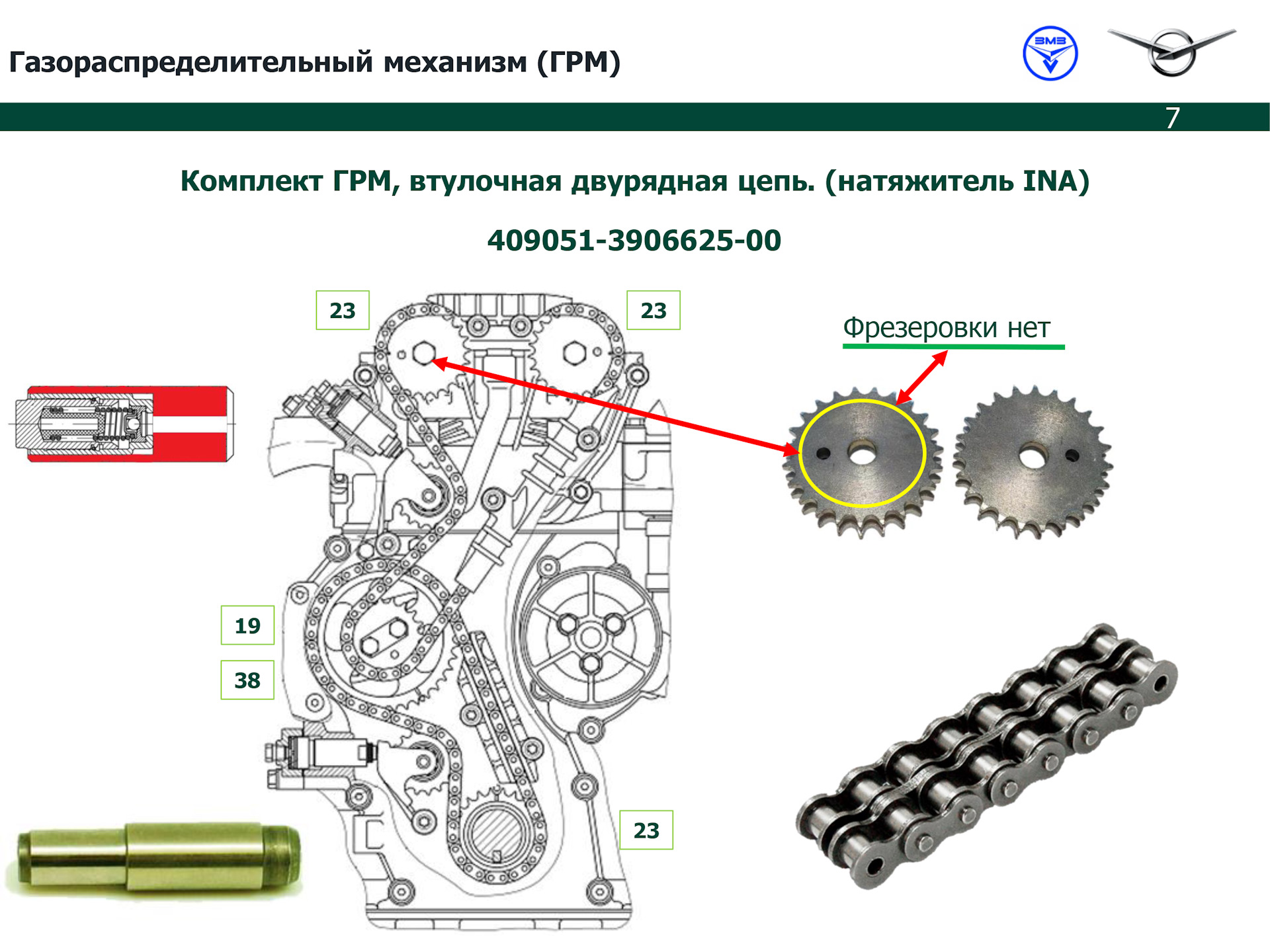 Метки цепи грм змз 409