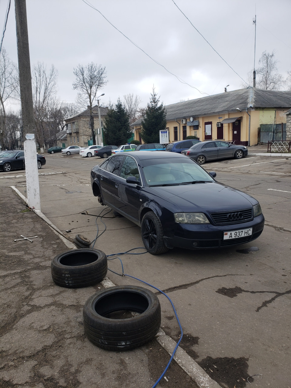 Переобулся на лето, + центровочные кольца — Audi A6 (C5), 2,4 л, 2001 ...