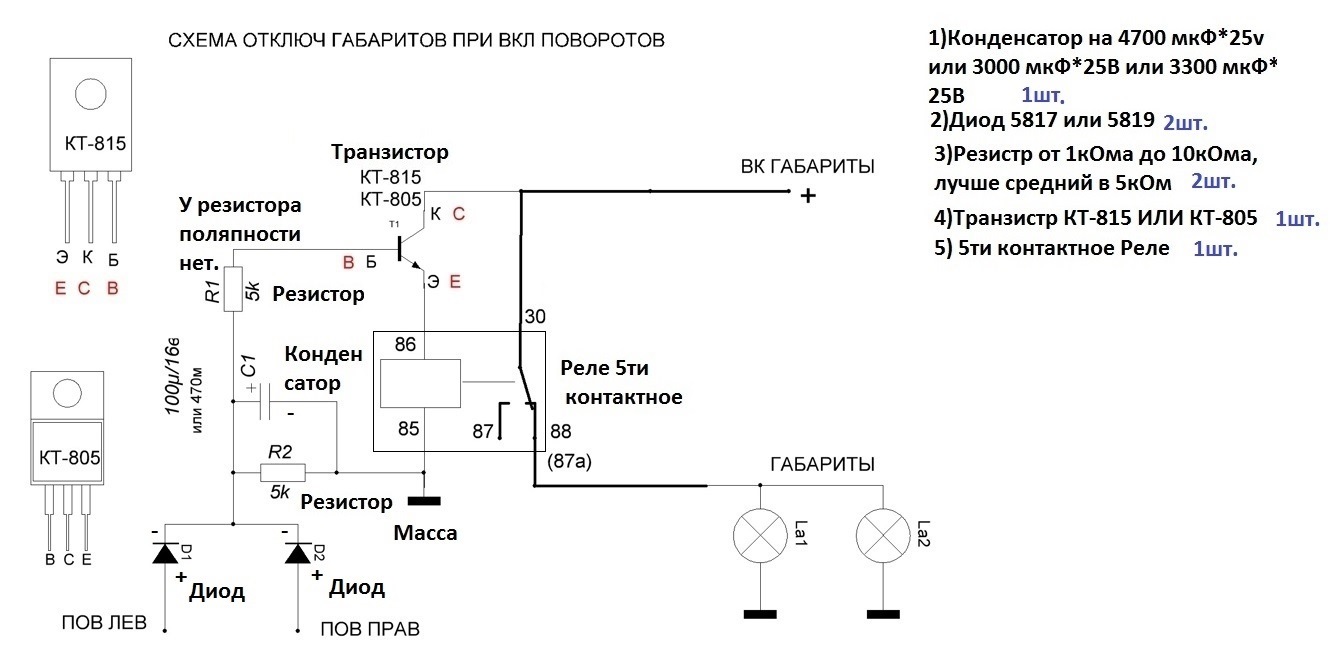 Американские поворотники схема